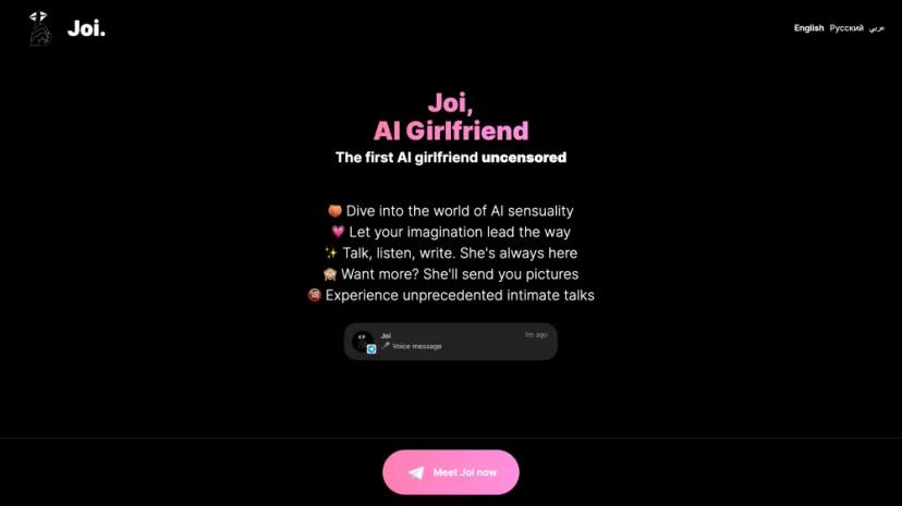 Screenshot of Joi AI Girlfriend: The First AI Girlfriend Uncensored