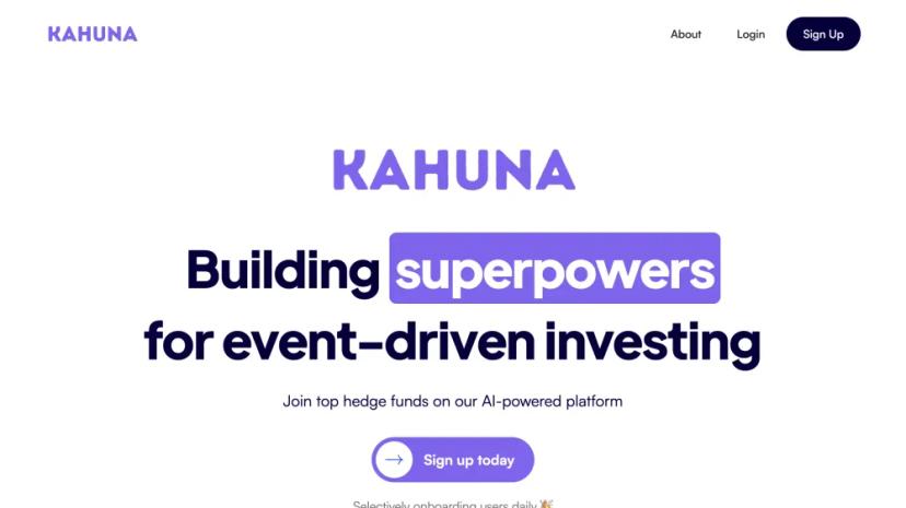 Screenshot of AI-Powered Event-Driven Investing Platform