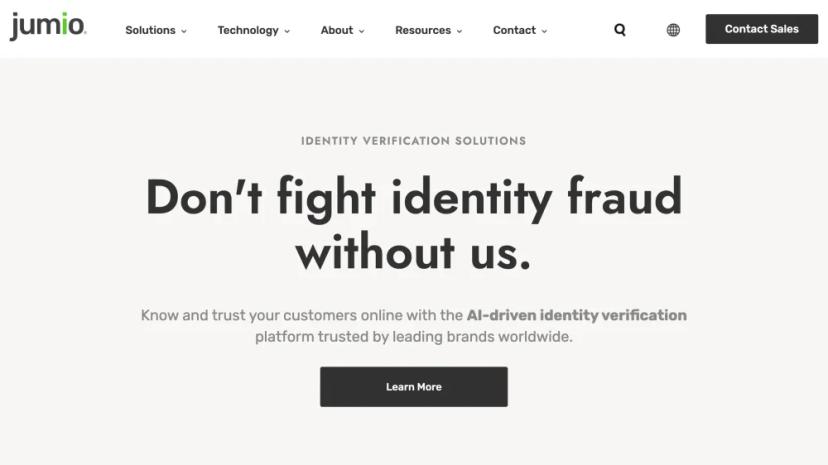 Screenshot of AI-Powered Identity Verification Platform