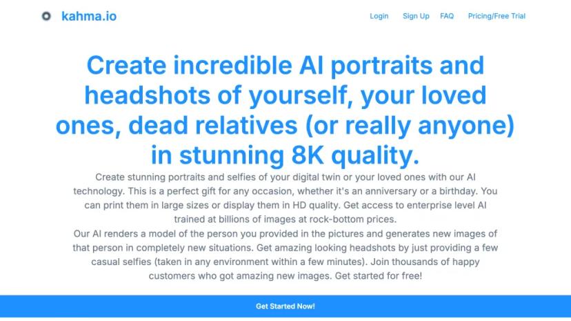 Screenshot of Transform Your Photos into Stunning AI Portraits and Avatars