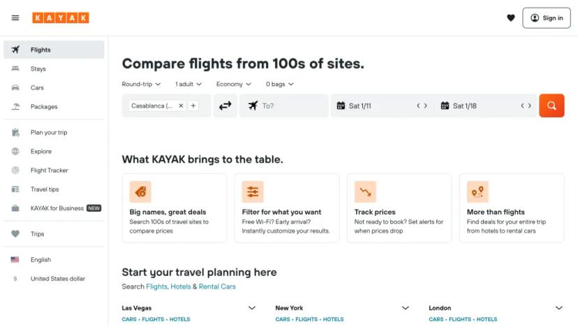 Screenshot of The Travel Planning Companion