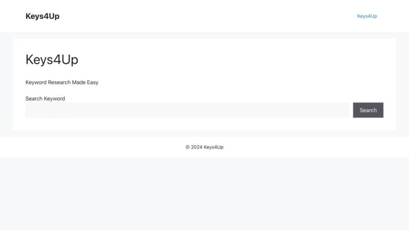Screenshot of KEYS4UP: Keyword Research Made Easy