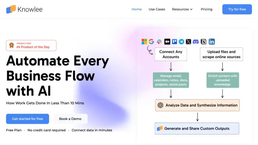 Screenshot of Automate Every Business Flow with AI