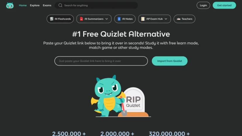 Screenshot of Knowt: The Ultimate Free Quizlet Alternative for AI Flashcards