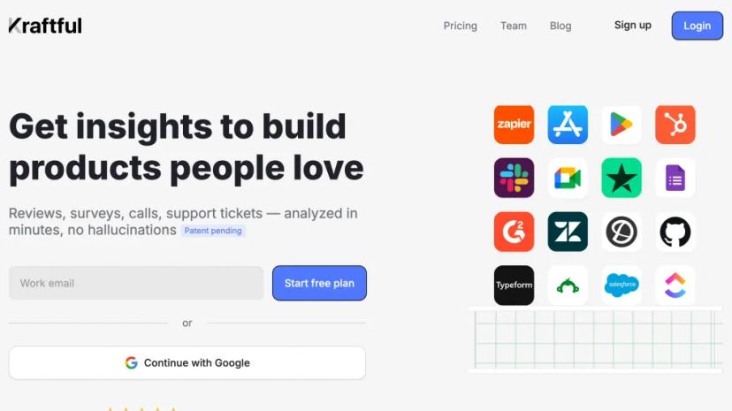 Screenshot of Get Insights to Build Products People Love