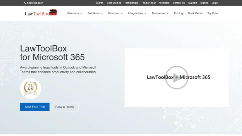 Screenshot of LAWTOOLBOX FOR MICROSOFT 365