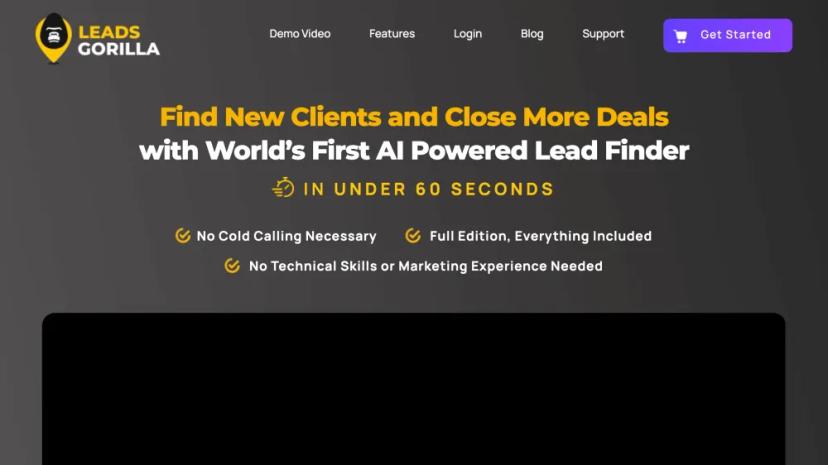 Screenshot of Find Your Next Paying Client in 60 Seconds with LeadsGorilla 2.0