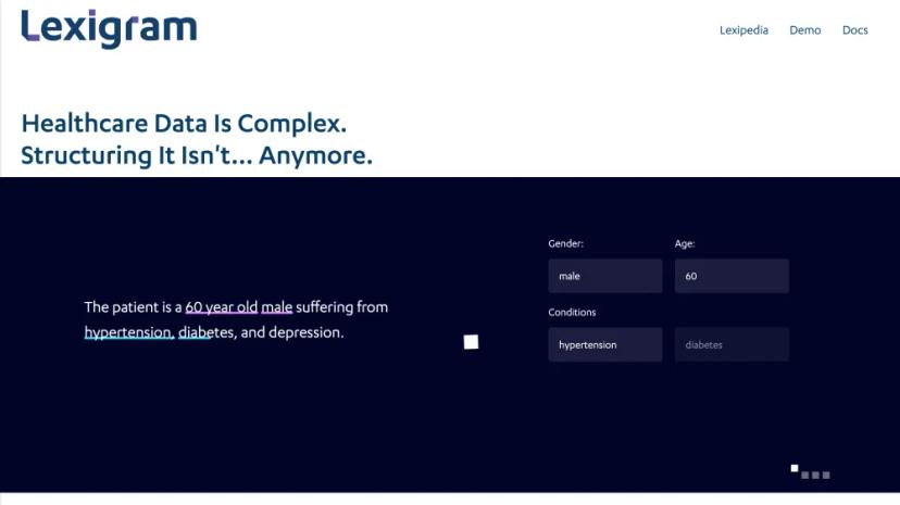 Screenshot of Extract Clinical Concepts and Real-Time Chat Applications with Lexigram