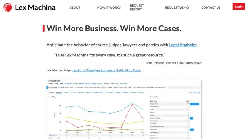 Screenshot of AI-Powered Legal Analytics Platform