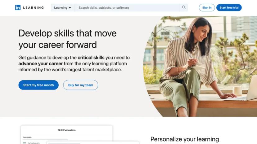 Screenshot of LinkedIn Learning