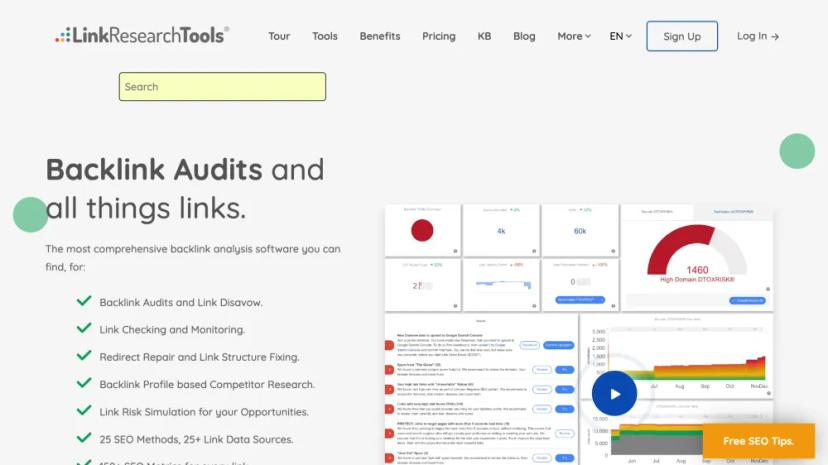 Screenshot of Comprehensive Backlink Analysis Software