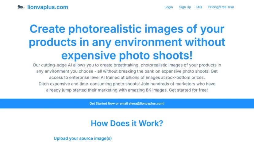 Screenshot of Create Stunning Photorealistic Images of Your Products with Cutting-Edge AI