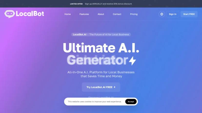 Screenshot of All-In-One AI Platform for Local Businesses