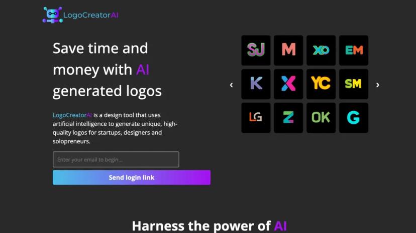 Screenshot of AI-Powered Logo Design Tool