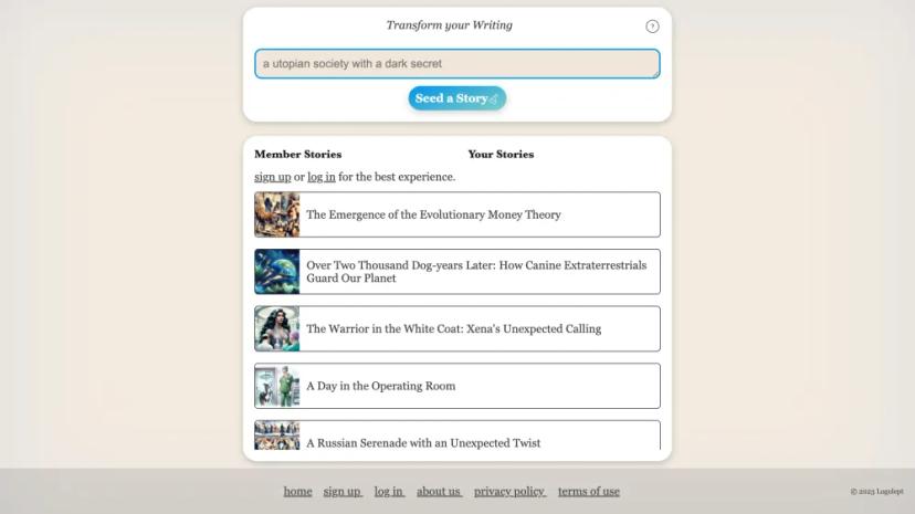 Screenshot of SeedStory - AI-Powered Writing Assistance