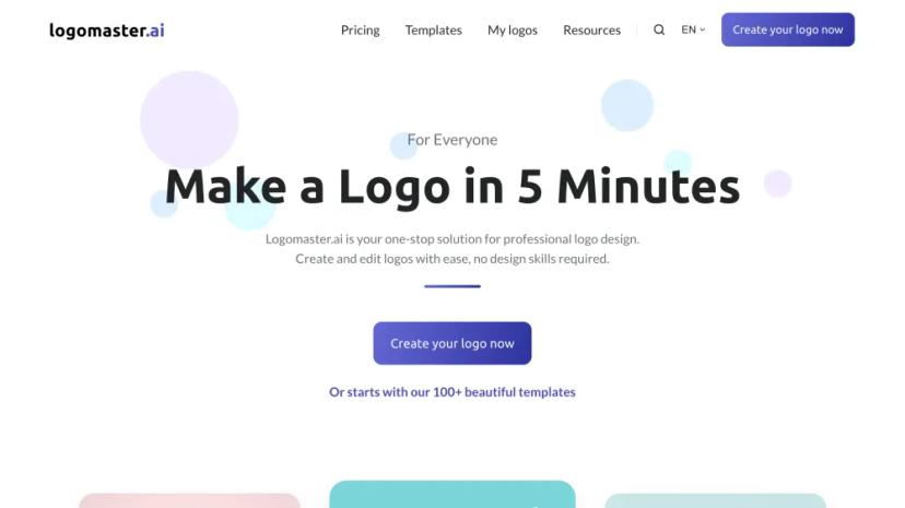 Screenshot of Professional Logo Maker Powered by AI