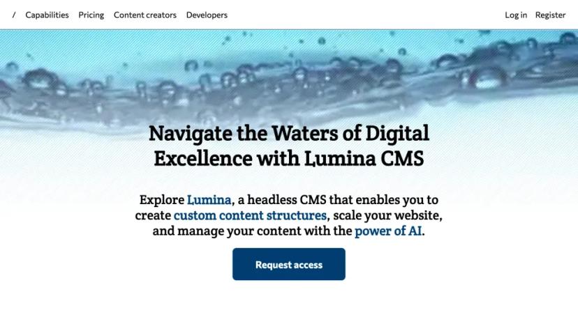 Screenshot of Navigate the Waters of Digital Excellence with Lumina CMS