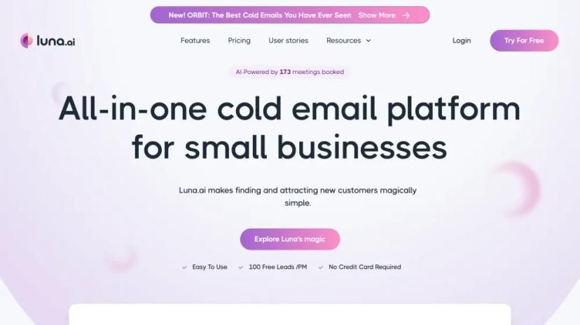 Screenshot of AI-Powered Cold Email Platform for Small Businesses