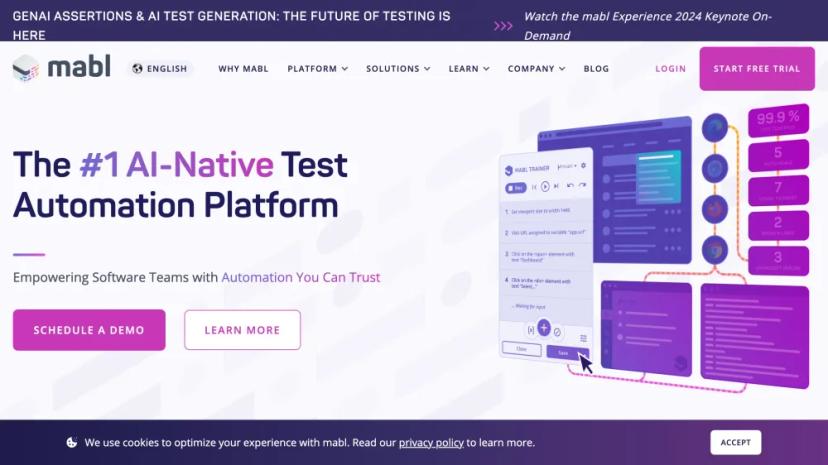 Screenshot of mabl: AI-Powered Test Automation Platform