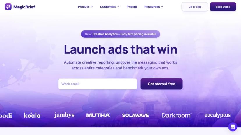 Screenshot of AI-Powered Ad Creative Search and Analysis Platform