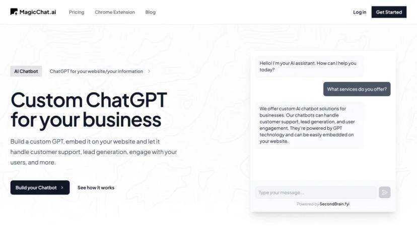 Screenshot of Custom GPT Chatbot for Your Business