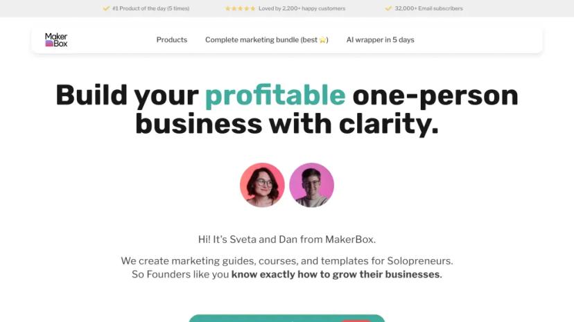 Screenshot of Marketing Resources for Solopreneurs