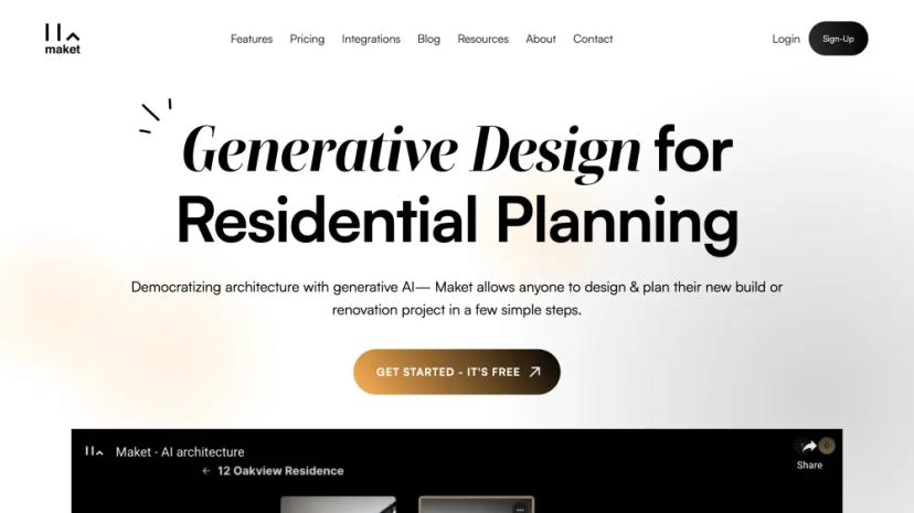 Screenshot of Automated Residential Planning with Generative AI