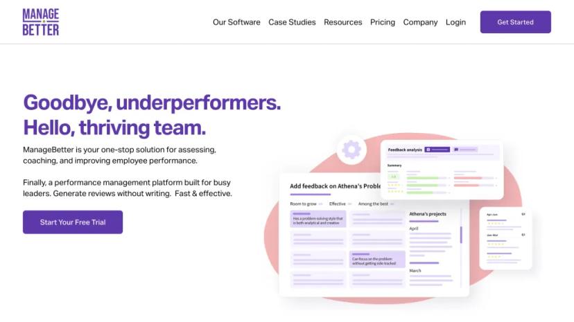 Screenshot of AI-Powered Performance Management Platform for Thriving Teams