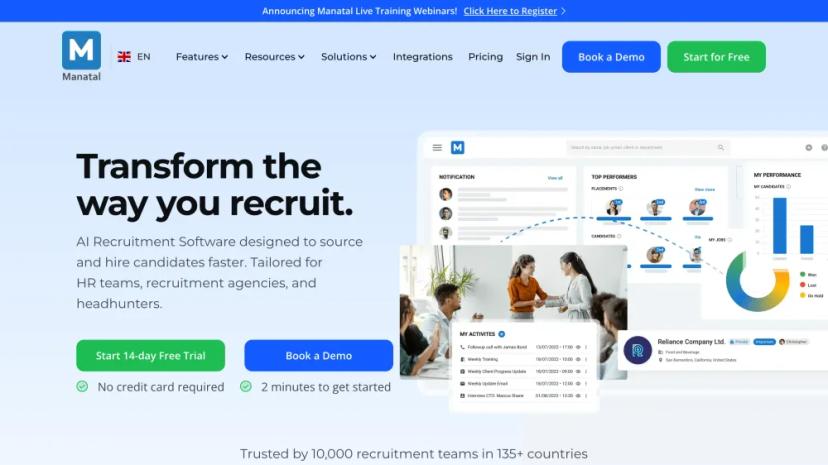 Screenshot of AI Recruitment Software