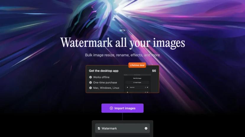 Screenshot of BETA WATERMARK ALL YOUR IMAGES