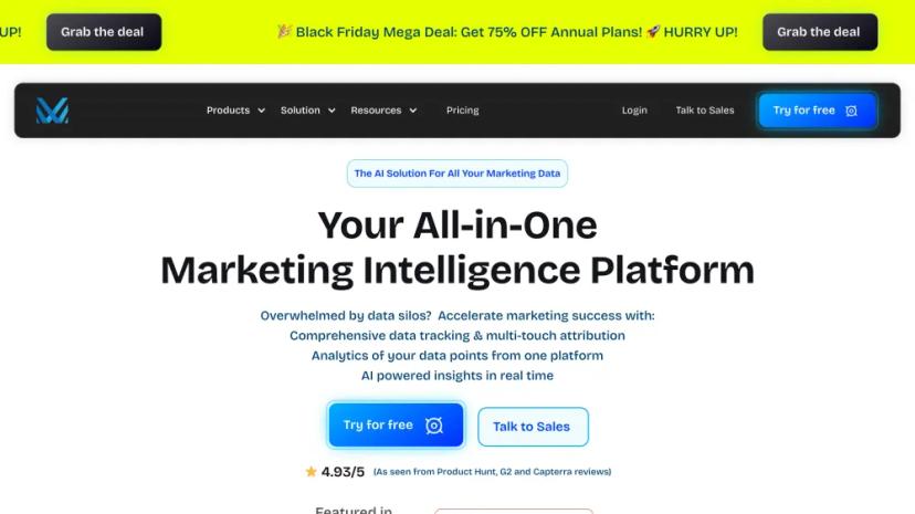 Screenshot of Your All-in-One Marketing Intelligence Platform