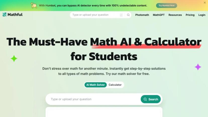 Screenshot of Mathful - AI Math Solver & Calculator