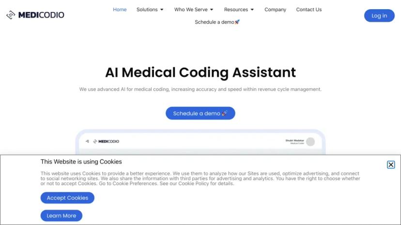 Screenshot of AI Medical Coding Assistant