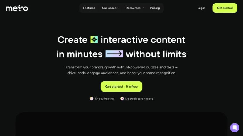 Screenshot of AI-Powered Interactive Content Creation Platform