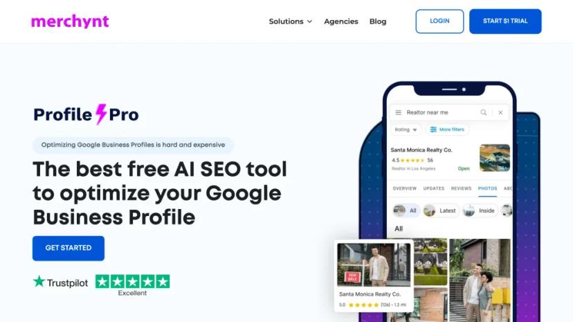 Screenshot of ProfilePro: AI-Powered Google Business Profile Optimization