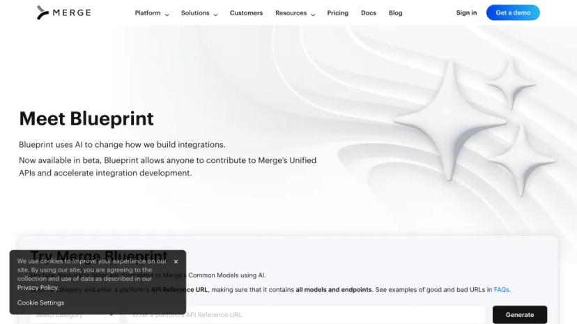 Screenshot of Blueprint - AI-Powered Integration Development Platform by Merge