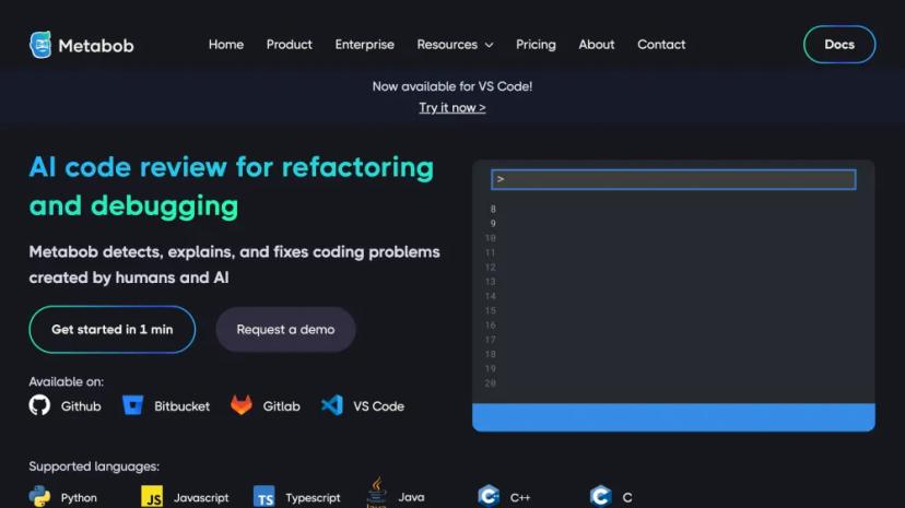 Screenshot of AI Code Review and Refactoring