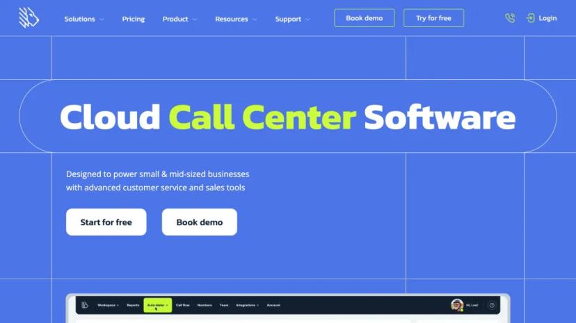 Screenshot of MightyCall Cloud Call Center Software