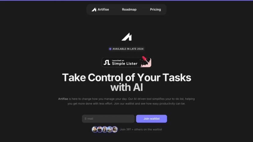 Screenshot of Take Control of Your Tasks with AI