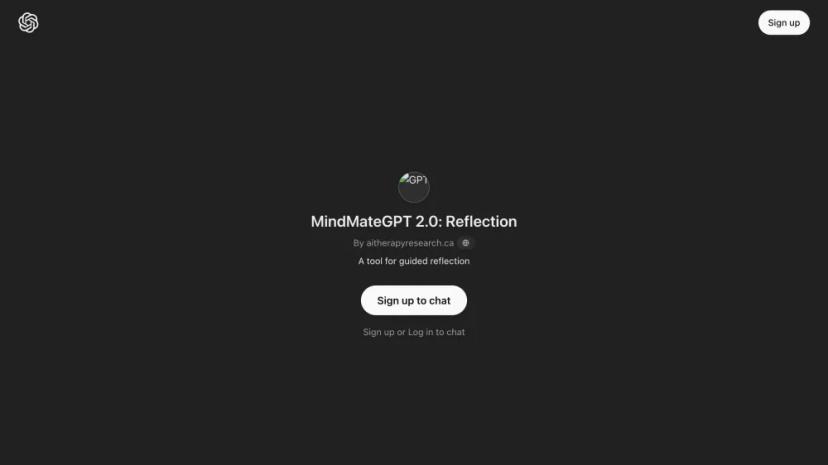 Screenshot of Empower Your Reflection with MindMateGPT 2.0