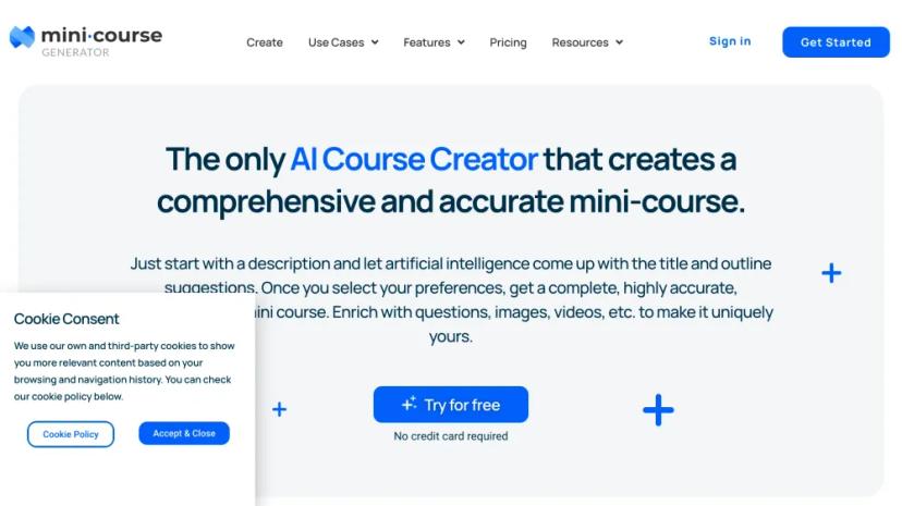 Screenshot of AI Course Creator