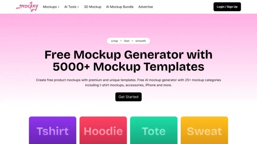 Screenshot of Free AI Mockup Generator