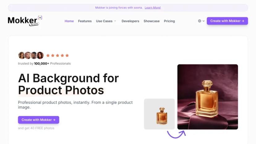 Screenshot of AI Product Photo Generator