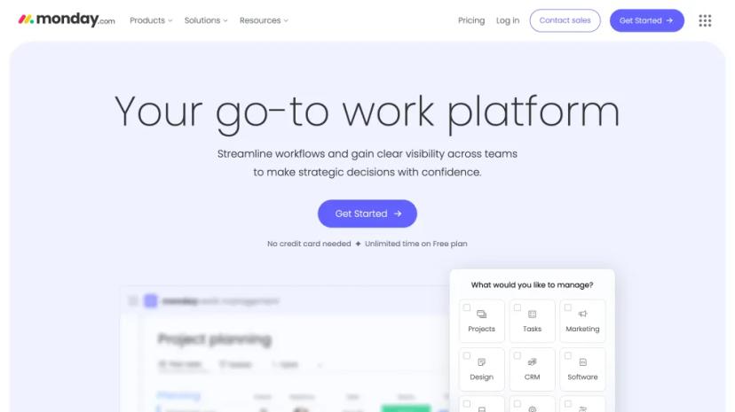 Screenshot of All-in-One Work Management Platform