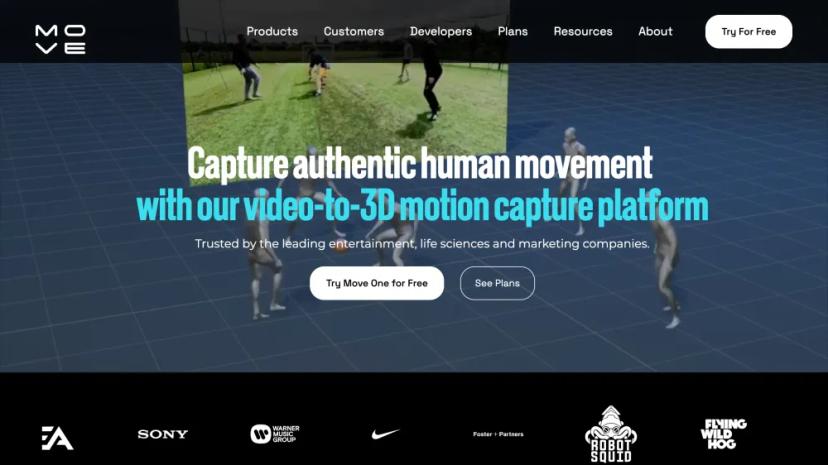 Screenshot of Capture Authentic Human Movement with Move AI's Video-to-3D Motion Capture Platform