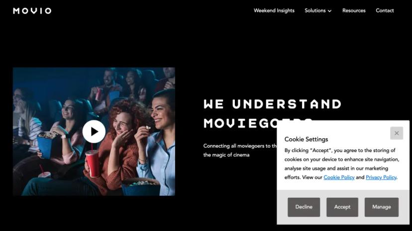 Screenshot of AI-Powered Marketing Solutions for the Cinema Industry