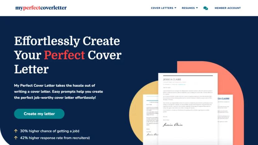 Screenshot of Effortlessly Create Your Perfect Cover Letter