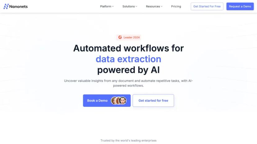 Screenshot of Automated Workflows for Data Extraction Powered by AI