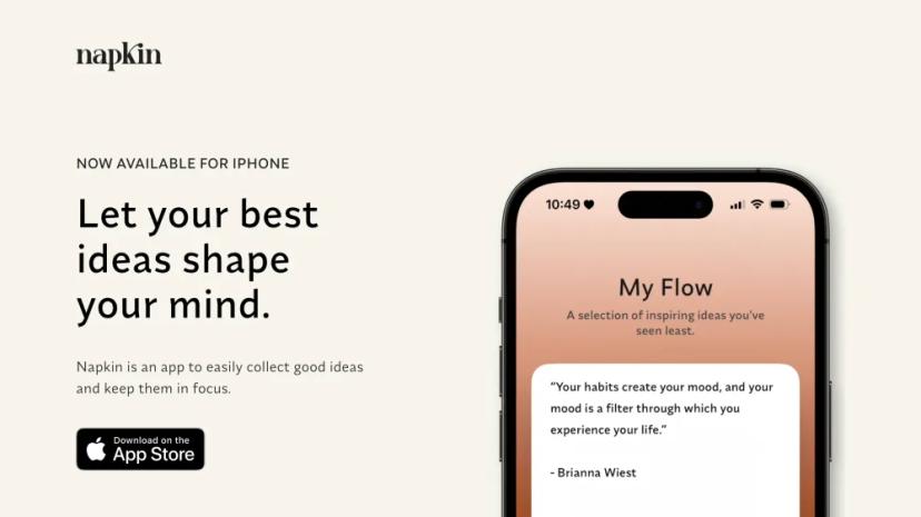 Screenshot of Napkin: Your Personal Space to Capture and Reflect on Ideas