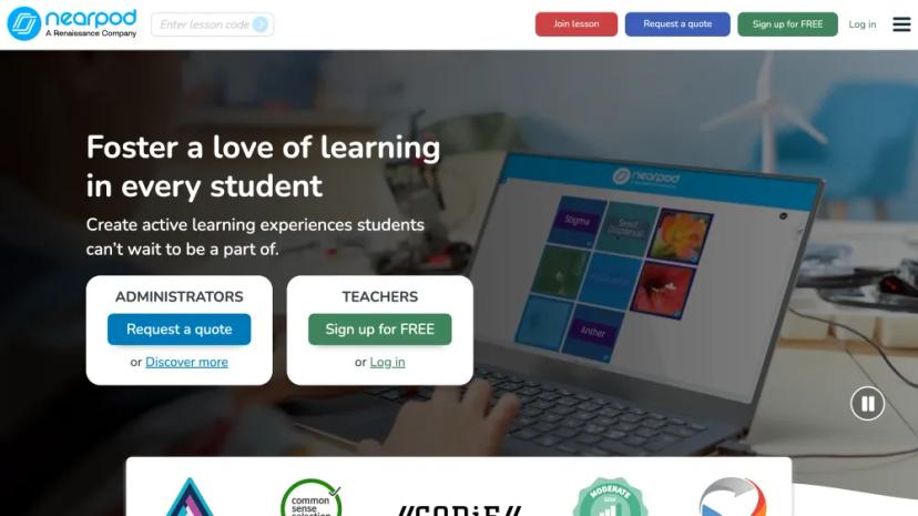 Screenshot of Transform Your Classroom with Nearpod's Interactive Instructional Delivery Platform